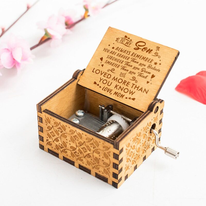 music boxes mom to my son you are loved more than you know engraved wooden music box giveme gifts 11964949626941