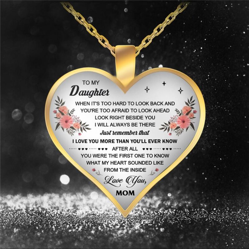 necklaces for daughter mom to daughter i love you more engraved heart necklace gold giveme gifts 28325024366653