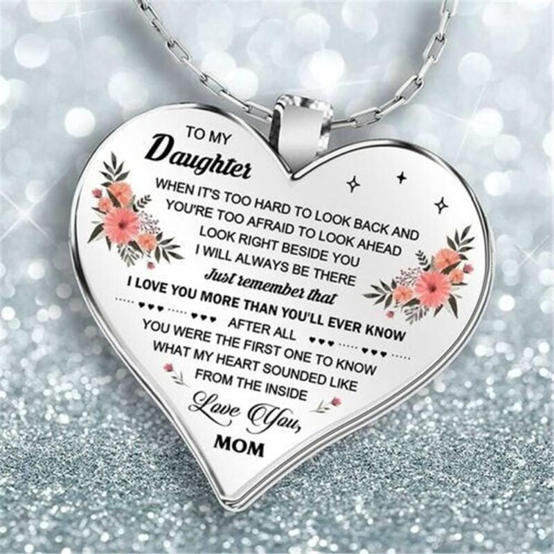 necklaces for daughter mom to daughter i love you more engraved heart necklace silver giveme gifts 28325024333885
