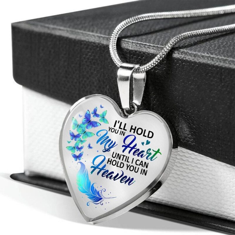 necklaces for daughter to my daughter i will hold you in my heart engraved heart necklace silver giveme gifts 28325006671933