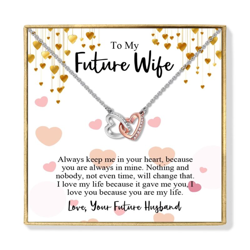 necklaces for wife to my future wife you are my life interlocking heart necklace giveme gifts 27953184800829