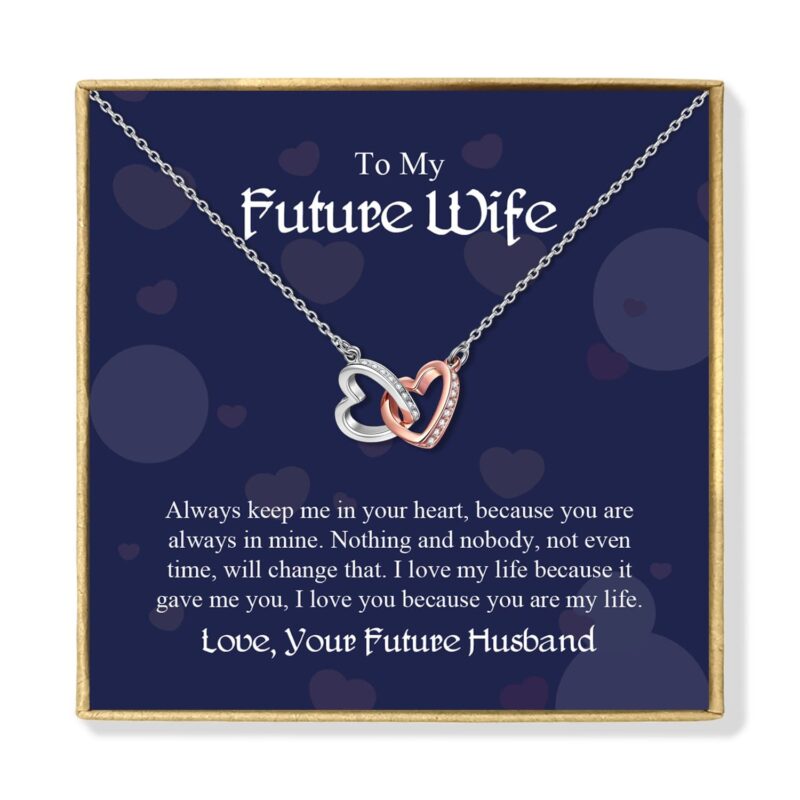necklaces for wife to my future wife you are my life interlocking heart necklace giveme gifts 27954618400829