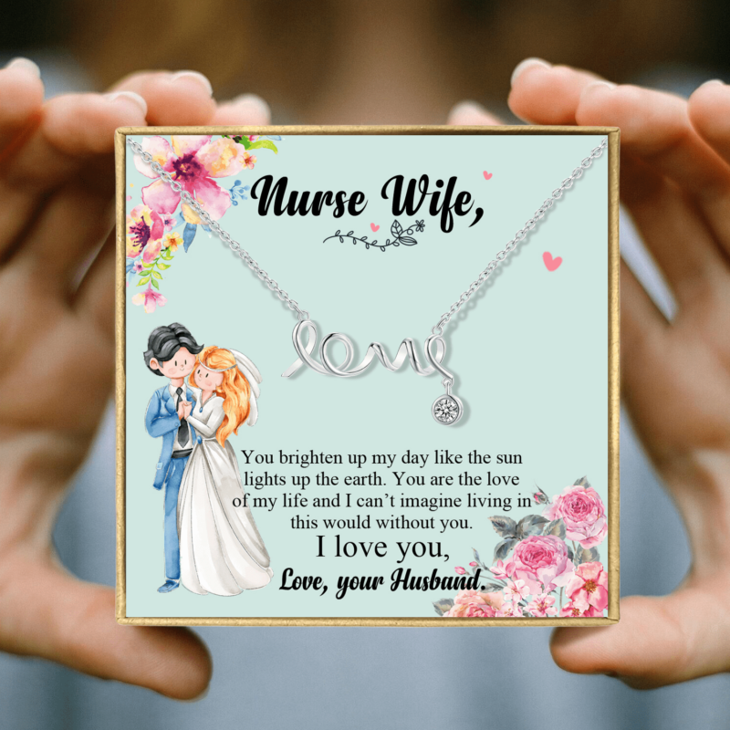 necklaces for wife to my nurse wife i love you love pendant necklace giveme gifts 27949880148029