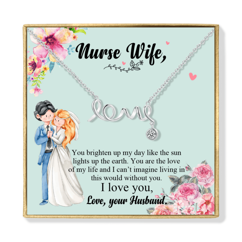 necklaces for wife to my nurse wife i love you love pendant necklace giveme gifts 27949880311869