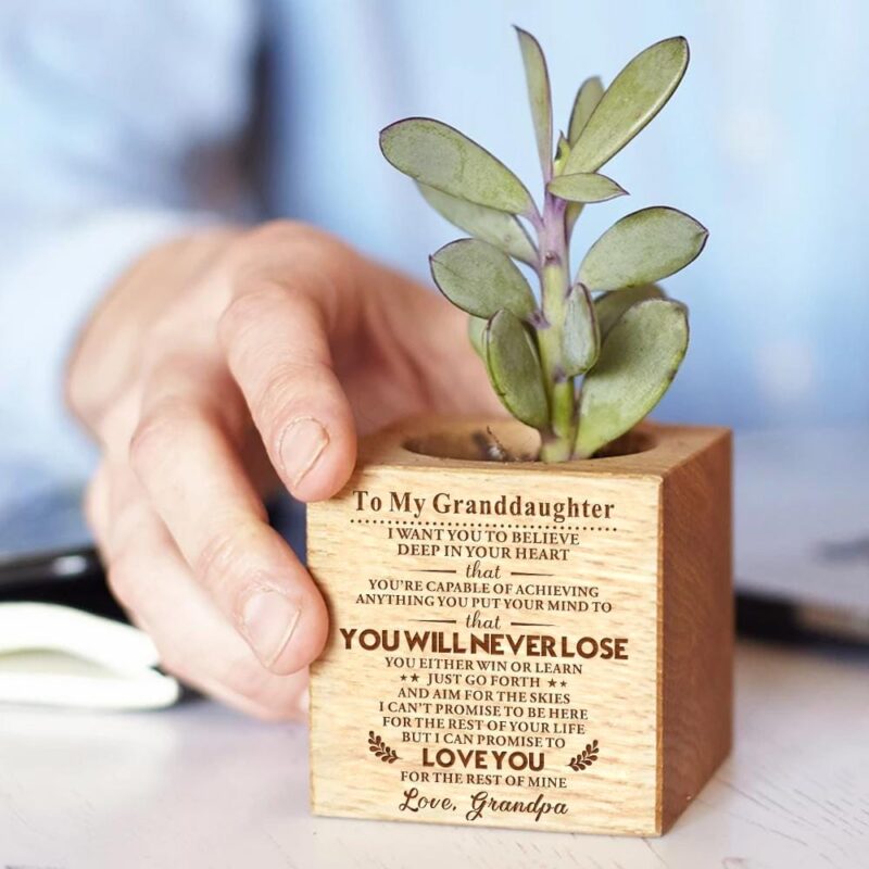 plant pot grandpa to my granddaughter you will never lose engraved plant pot giveme gifts 12014544158781