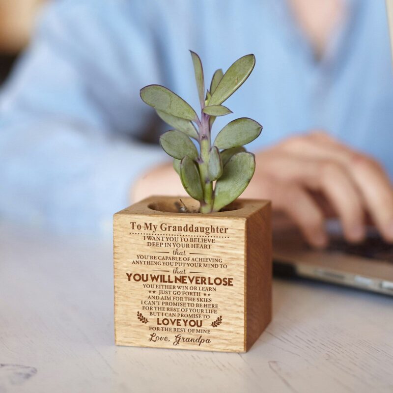 plant pot grandpa to my granddaughter you will never lose engraved plant pot giveme gifts 12014544257085