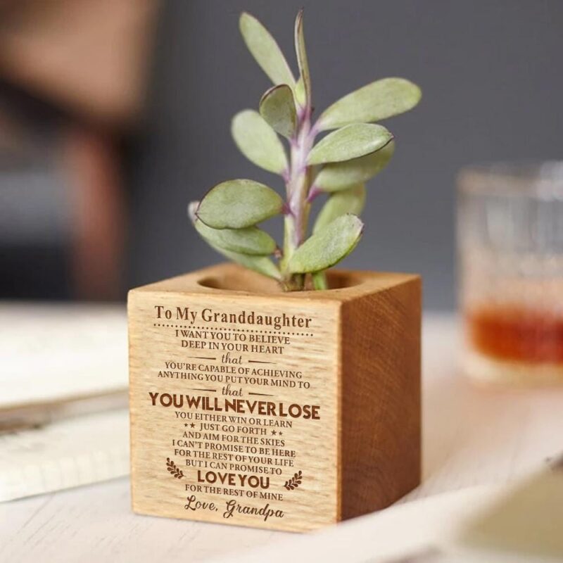 plant pot grandpa to my granddaughter you will never lose engraved plant pot giveme gifts 12014544322621