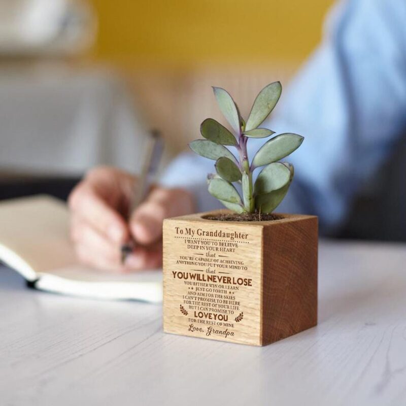 plant pot grandpa to my granddaughter you will never lose engraved plant pot giveme gifts 31080381808701
