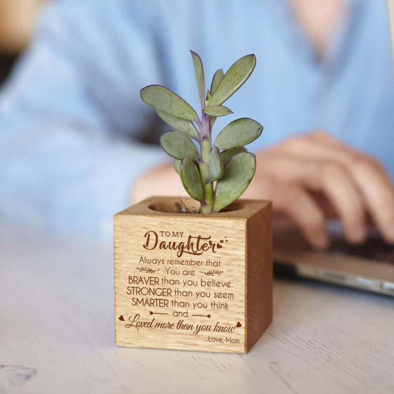 plant pot mom to my daughter you are loved more than you know engraved plant pot giveme gifts 12016660480061