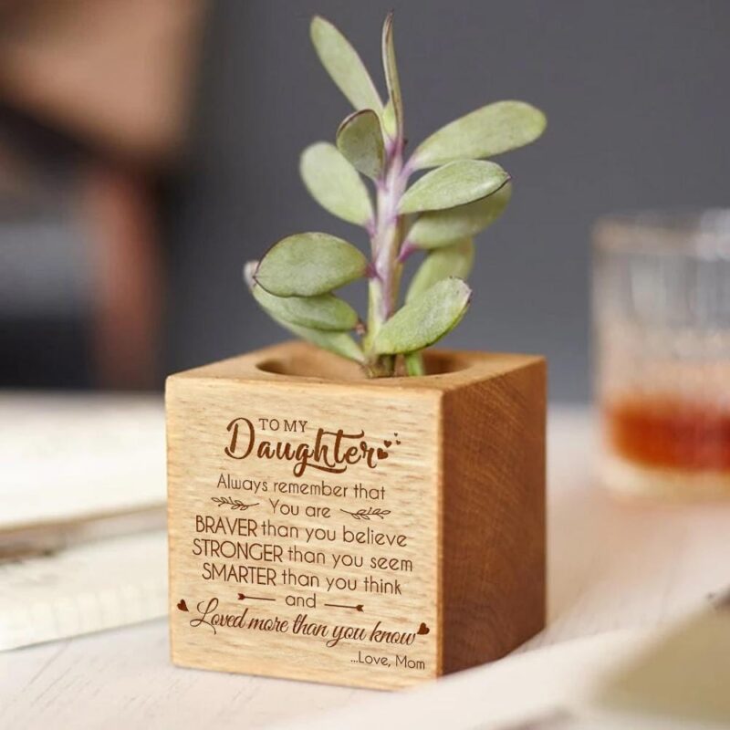 plant pot mom to my daughter you are loved more than you know engraved plant pot giveme gifts 12016660512829