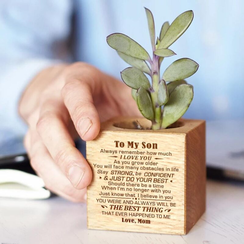 plant pot mom to my son just do your best engraved plant pot giveme gifts 12016663724093