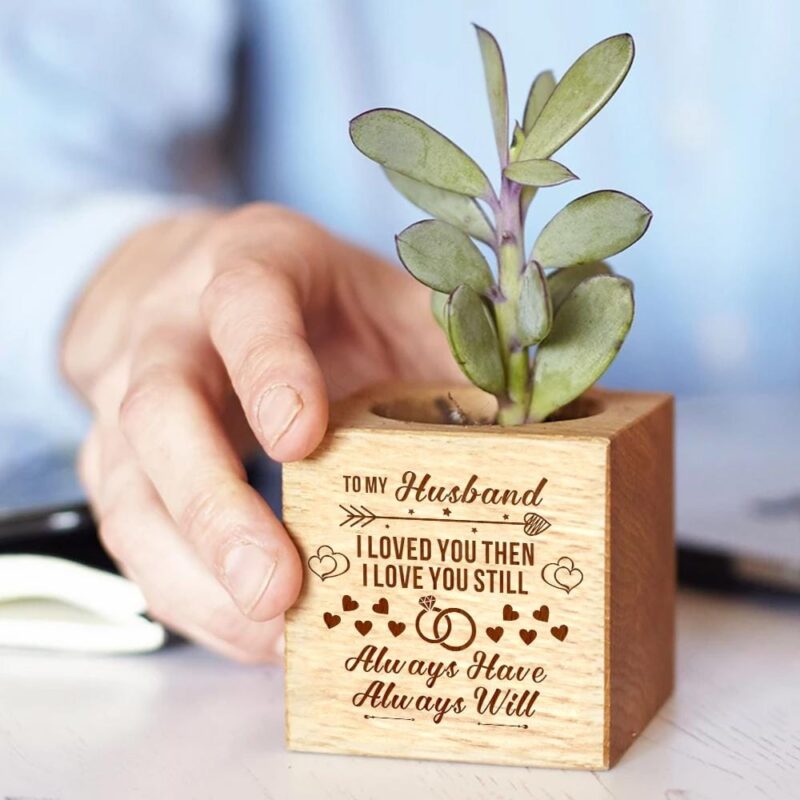 plant pot to my husband i always love you engraved plant pot giveme gifts 12016638099517