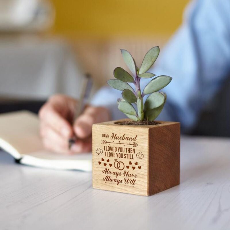 plant pot to my husband i always love you engraved plant pot giveme gifts 12016638525501