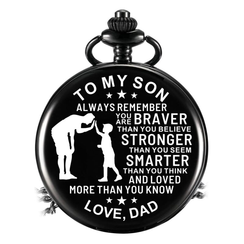 pocket watches dad to son braver stronger smarter pocket watch giveme gifts 16379210367037