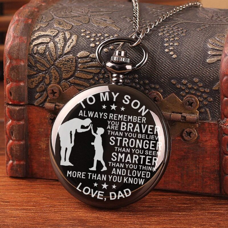 pocket watches dad to son braver stronger smarter pocket watch giveme gifts 16379210465341