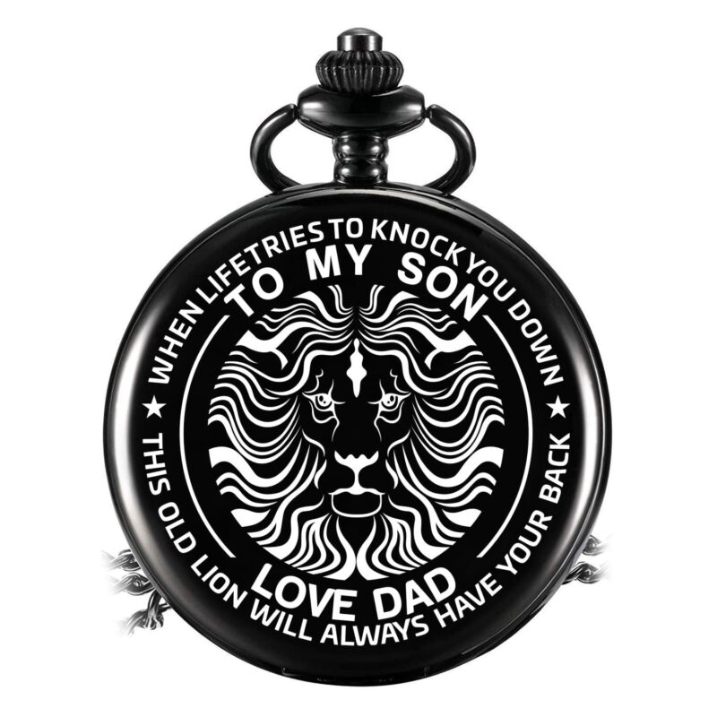 pocket watches dad to son this old lion will always have your back pocket watch giveme gifts 16379290845245