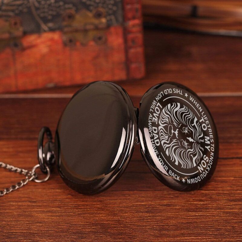 pocket watches dad to son this old lion will always have your back pocket watch giveme gifts 16379290976317