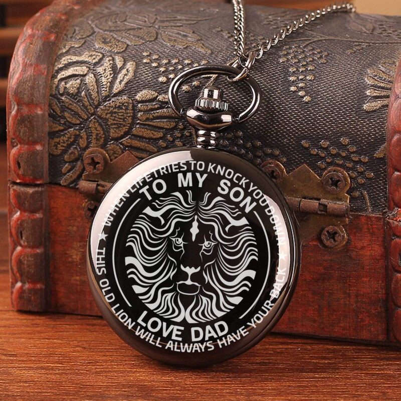pocket watches dad to son this old lion will always have your back pocket watch giveme gifts 16379291041853