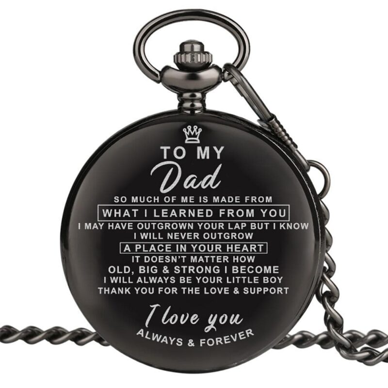 pocket watches for dad son to dad i love you always and forever engraved pocket watch giveme gifts 13514791977021