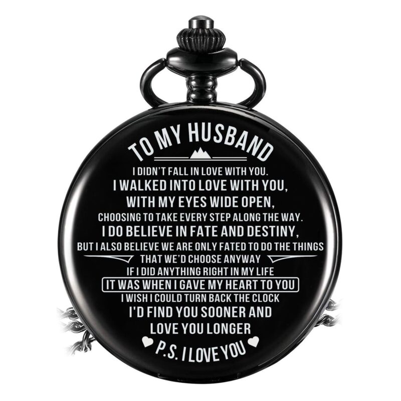 pocket watches for husband to my husband i do believe in fate and destiny pocket watch giveme gifts 16435445006397