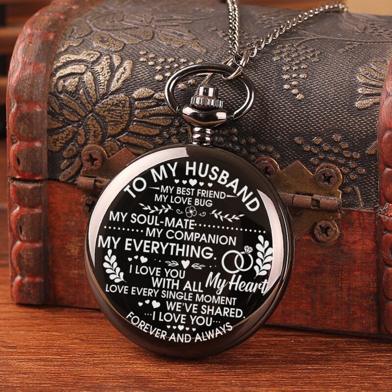 pocket watches for husband to my husband i love you with all my heart pocket watch giveme gifts 16456638562365