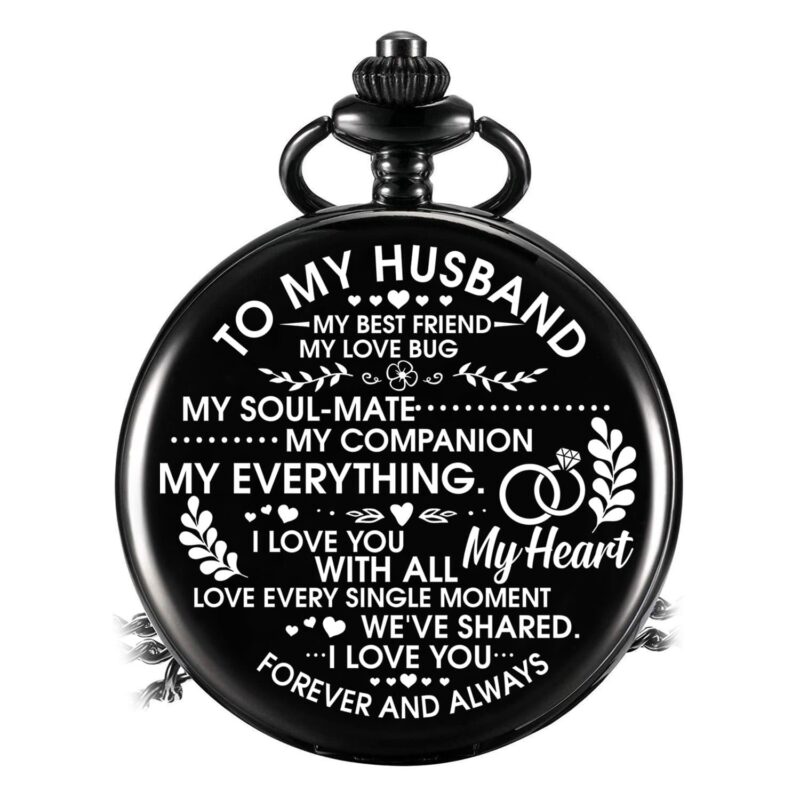 pocket watches for husband to my husband i love you with all my heart pocket watch giveme gifts 16456638627901