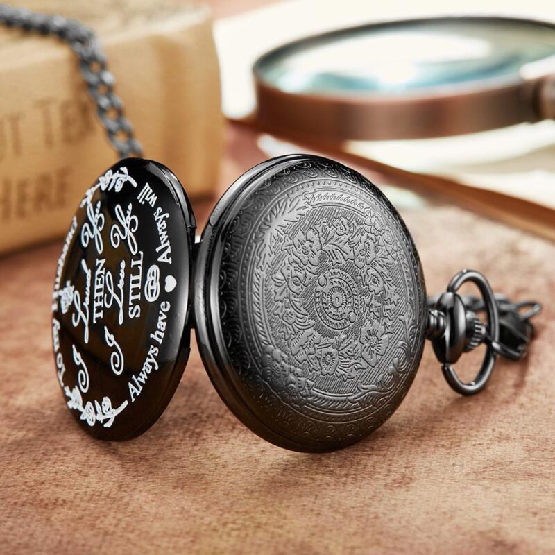 pocket watches for husband to my husband i loved you then black engraved pocket watch giveme gifts 14028629737533