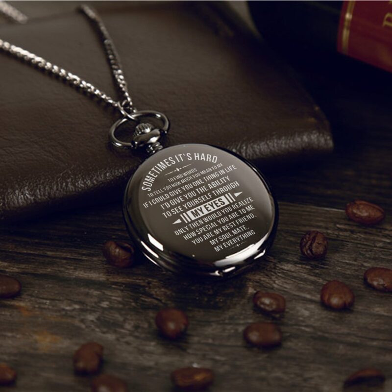 pocket watches for husband to my husband see yourself through my eyes pocket watch giveme gifts 16437842411581