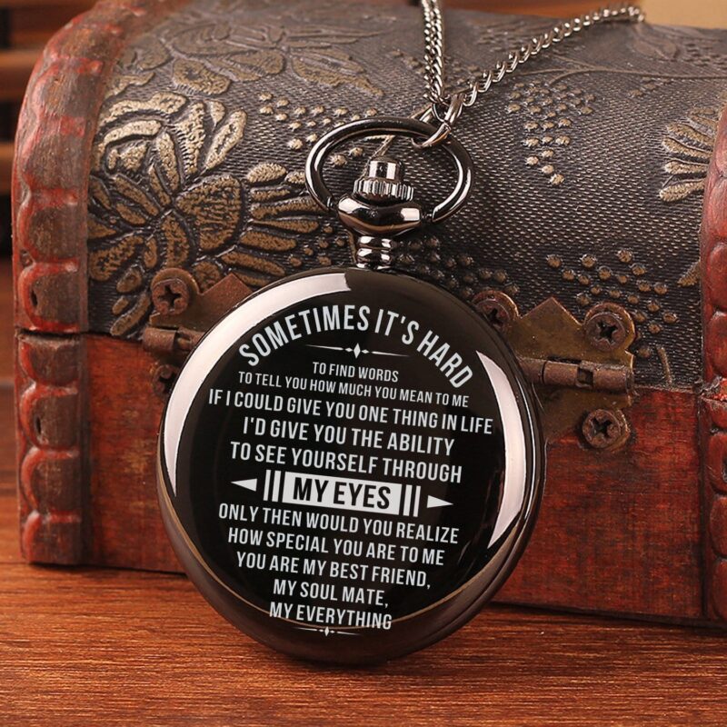 pocket watches for husband to my husband see yourself through my eyes pocket watch giveme gifts 16437842575421