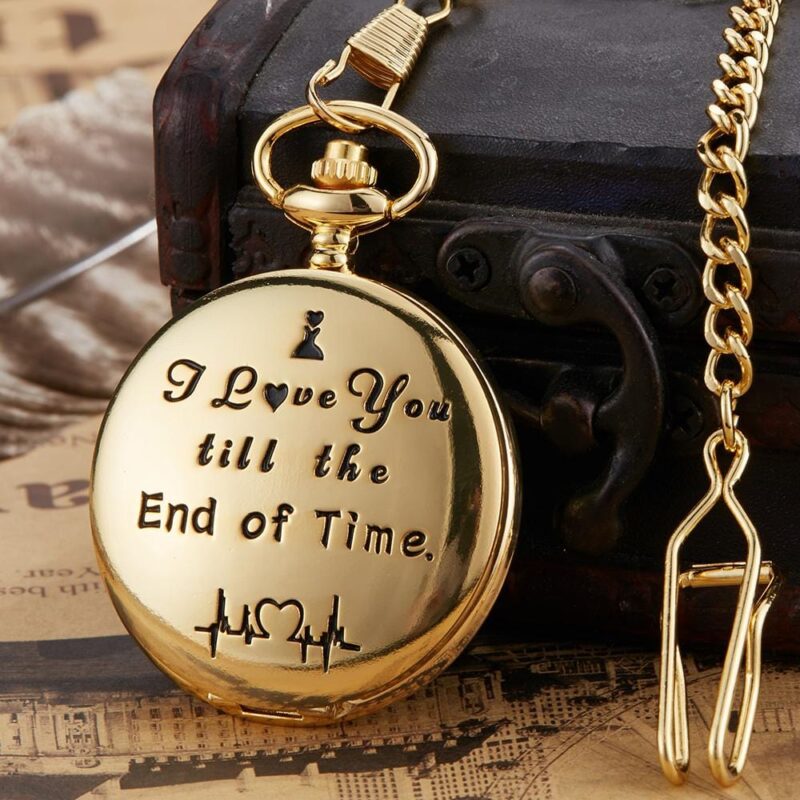 pocket watches for lovers i love you till the end of time gold engraved pocket watch giveme gifts 13746925633597
