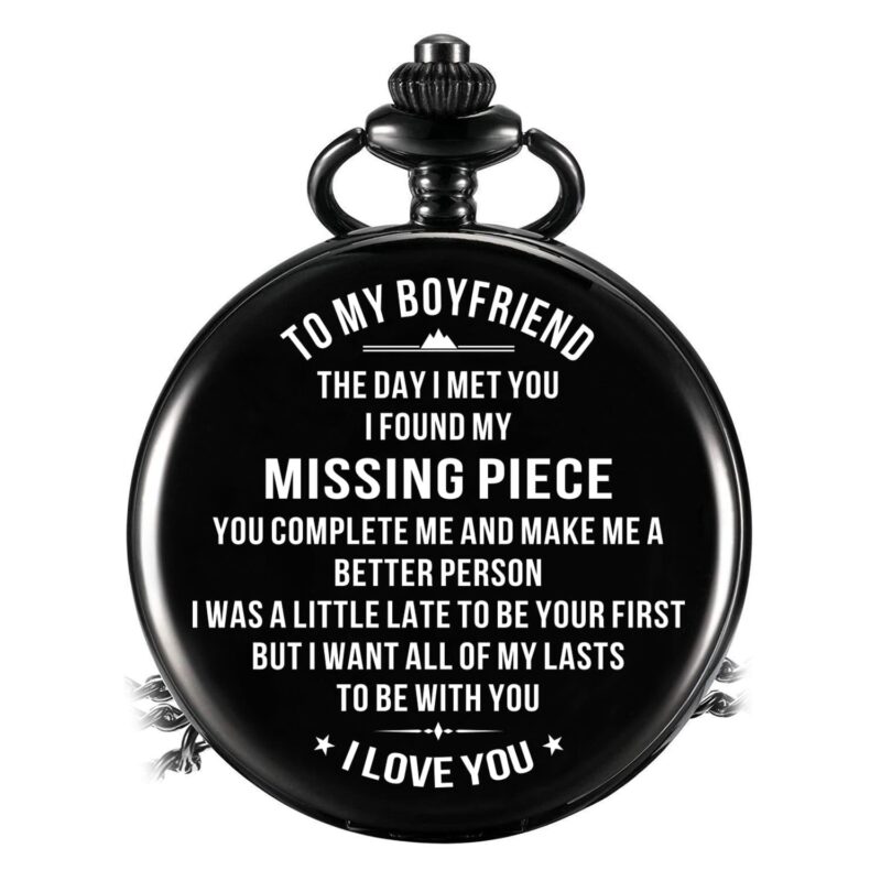 pocket watches for lovers to my boyfriend i found my missing piece pocket watch giveme gifts 16468946681917