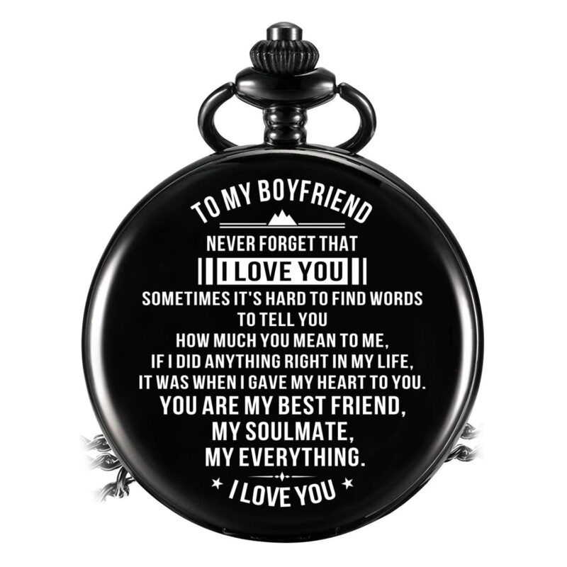 pocket watches for lovers to my boyfriend never forget that i love you pocket watch giveme gifts 16468975321149
