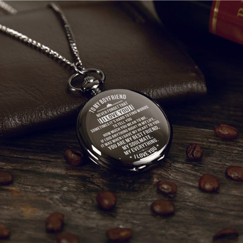 pocket watches for lovers to my boyfriend never forget that i love you pocket watch giveme gifts 16468975550525