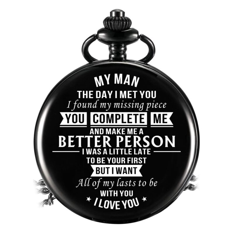 pocket watches for lovers to my man you complete me pocket watch giveme gifts 16470013771837