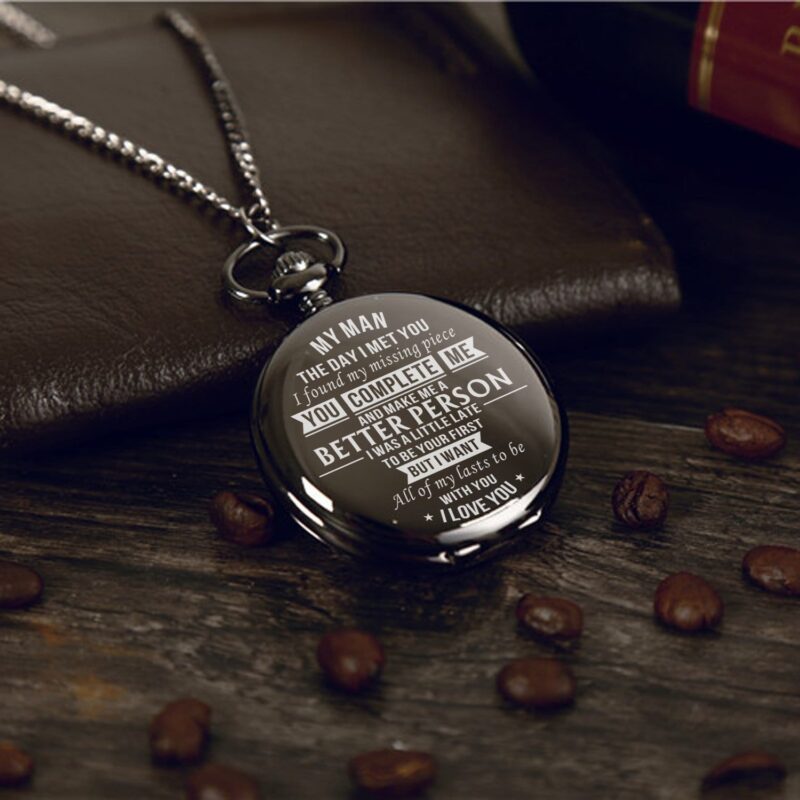 pocket watches for lovers to my man you complete me pocket watch giveme gifts 16470013870141