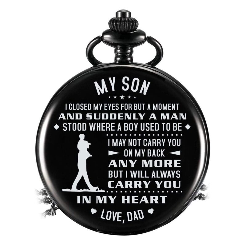 pocket watches for son dad to son carry you in my heart pocket watch giveme gifts 28012420628541