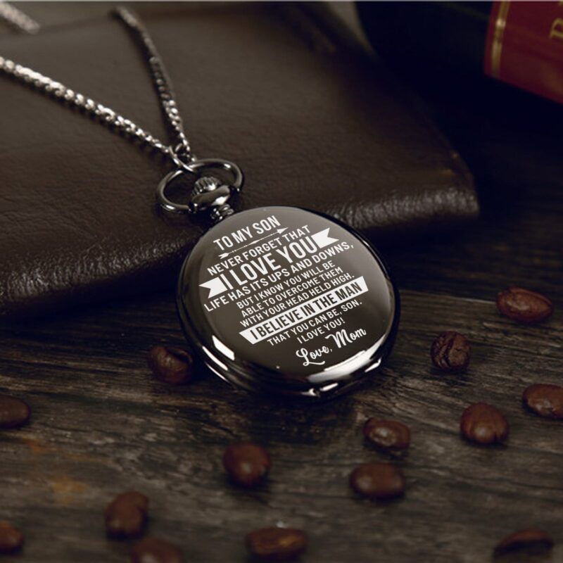 pocket watches for son mom to son i believe in the man pocket watch giveme gifts 14241231044669