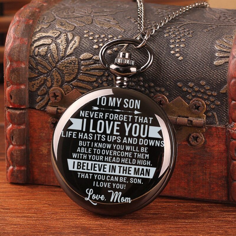 pocket watches for son mom to son i believe in the man pocket watch giveme gifts 14241231241277