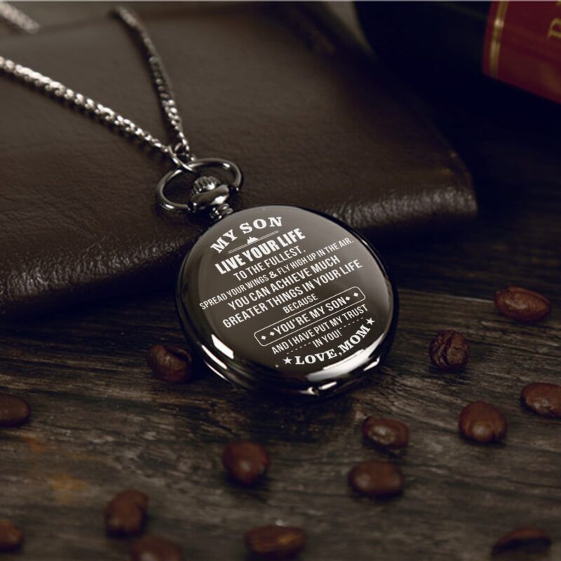 pocket watches for son mom to son i have put my trust in you pocket watch giveme gifts 14239775293501