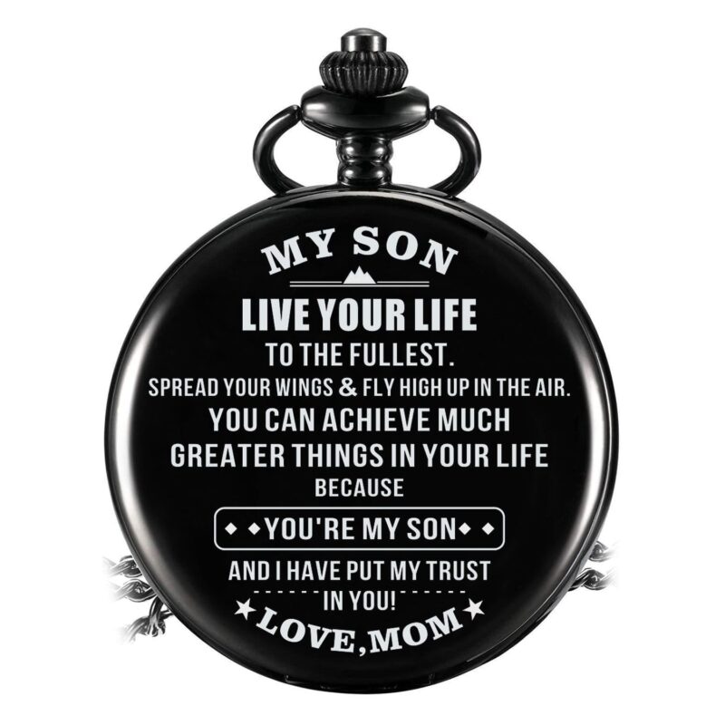 pocket watches for son mom to son i have put my trust in you pocket watch giveme gifts 14239775490109