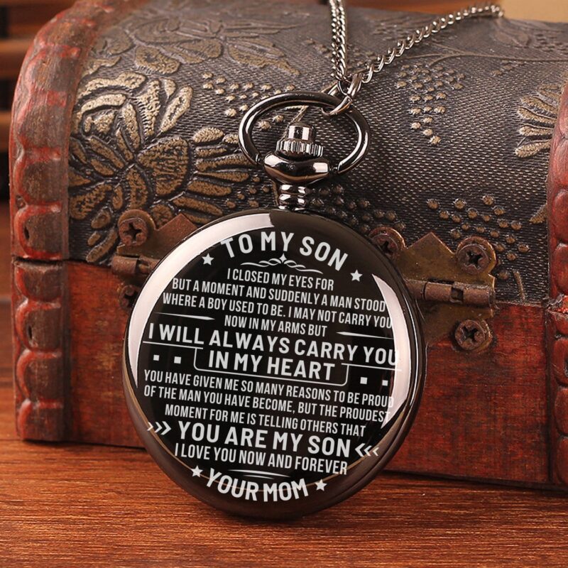 pocket watches for son mom to son i will always carry you in my heart pocket watch giveme gifts 14245306007613
