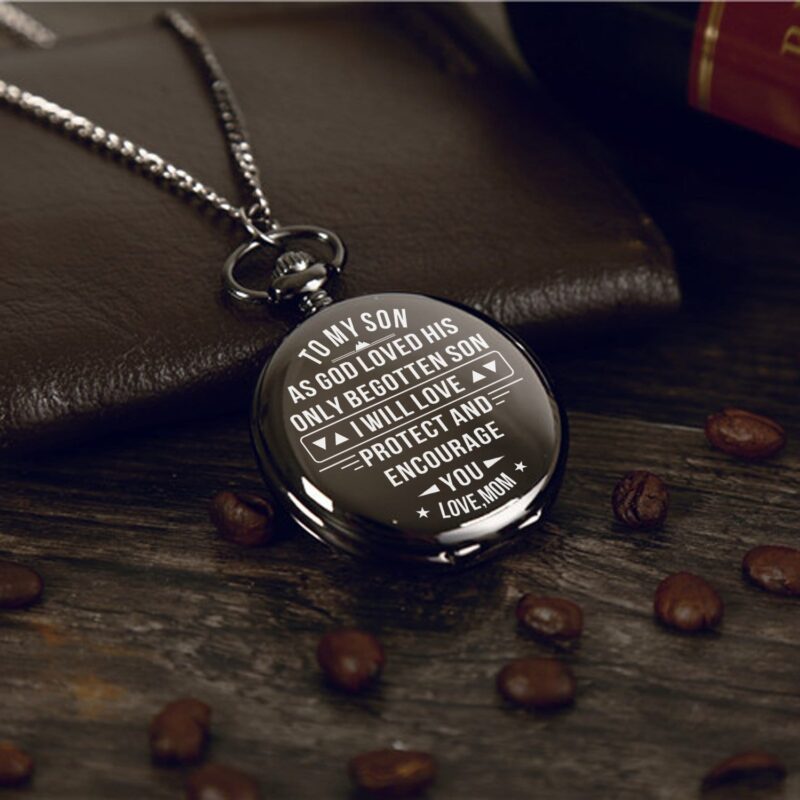 pocket watches for son mom to son i will protect and encourage you pocket watch giveme gifts 14239739215933