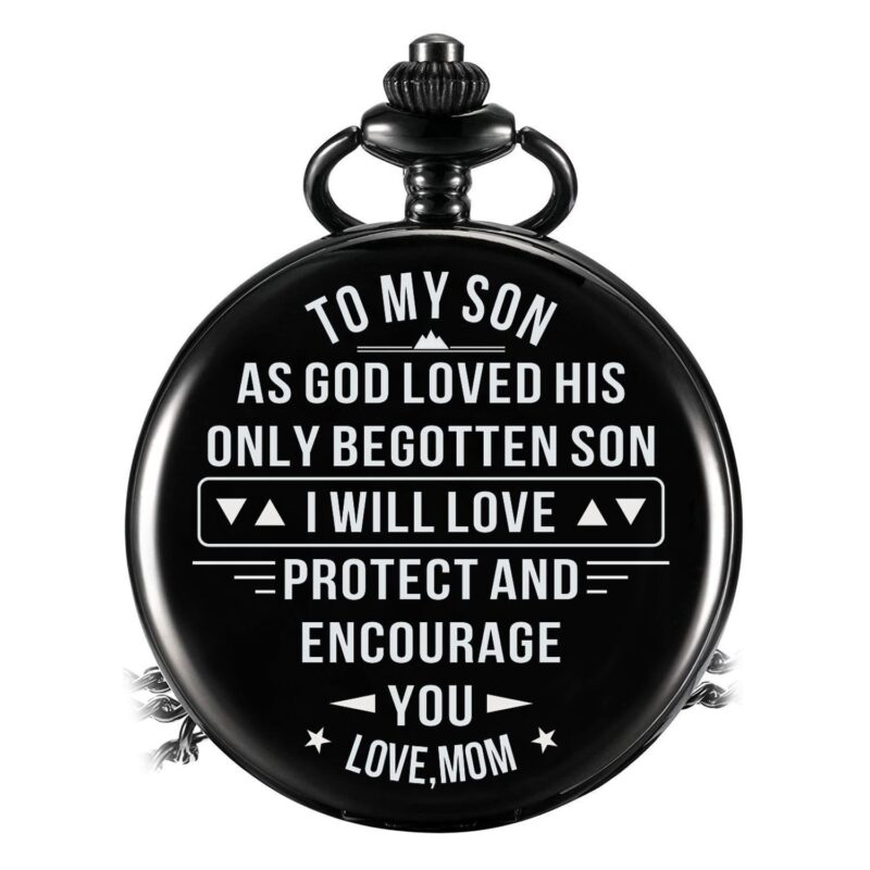pocket watches for son mom to son i will protect and encourage you pocket watch giveme gifts 14239739379773