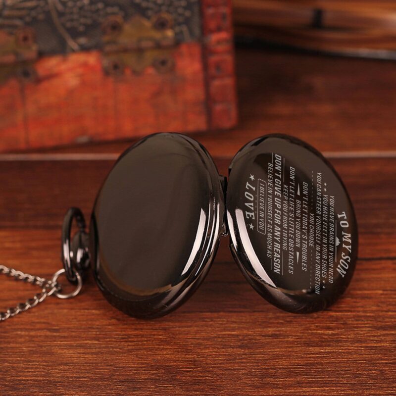 pocket watches for son to my son don t give up for any reason pocket watch giveme gifts 14239476875325