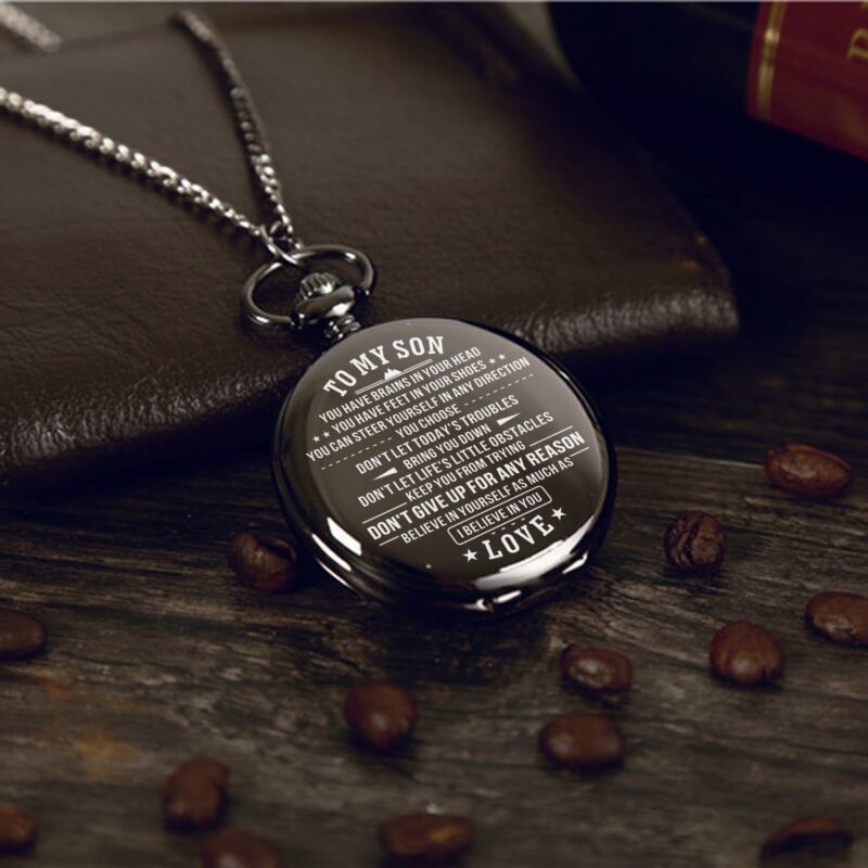 pocket watches for son to my son don t give up for any reason pocket watch giveme gifts 14239476940861
