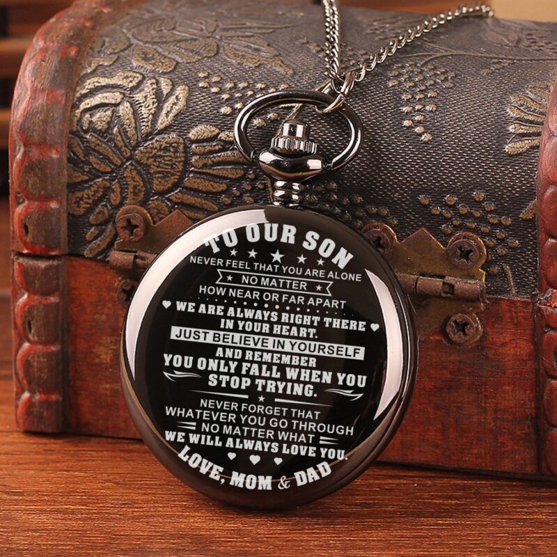 pocket watches for son to our son just believe in yourself pocket watch giveme gifts 14251276795965