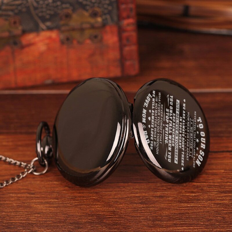 pocket watches for son to our son just believe in yourself pocket watch giveme gifts 14251276861501