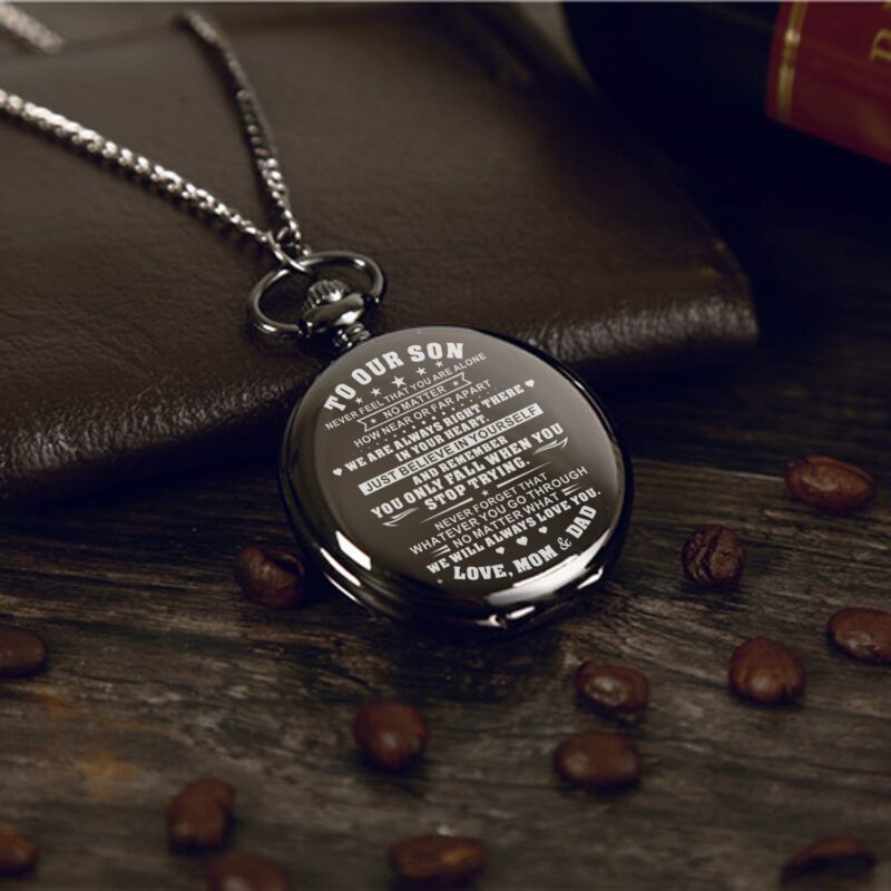 pocket watches for son to our son just believe in yourself pocket watch giveme gifts 31080030797885