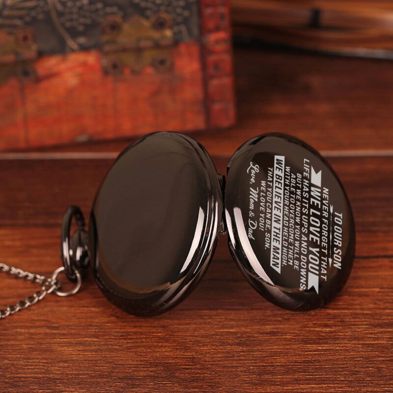 pocket watches for son to our son never forget that we love you pocket watch giveme gifts 31080017461309