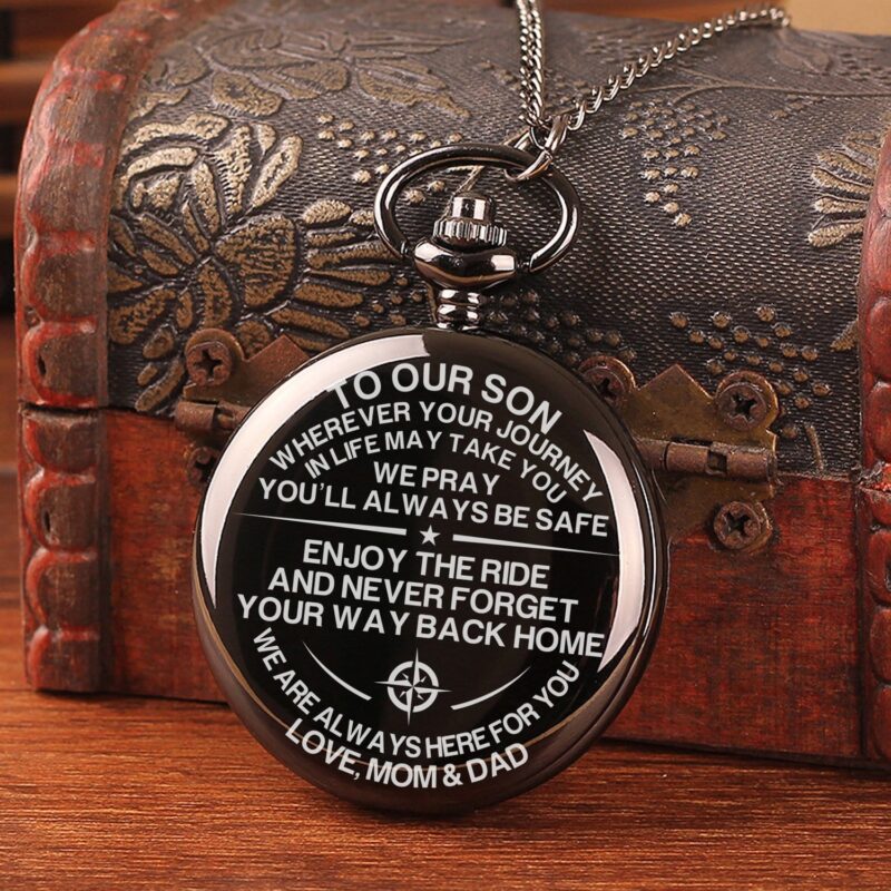 pocket watches for son to our son never forget your way back home pocket watch giveme gifts 14245385076797